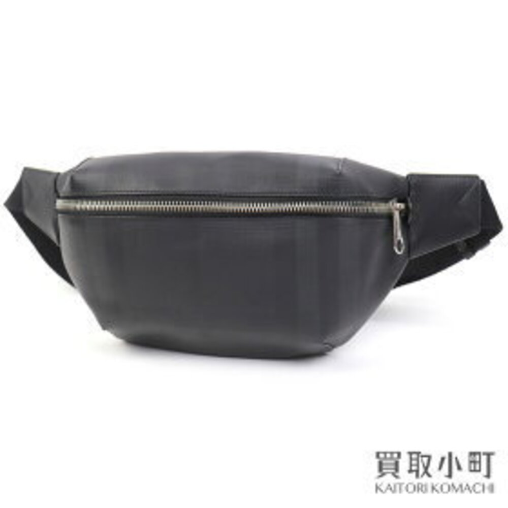 Burberry Belt Bag Charcoal Black Leather London Check SONNY Body